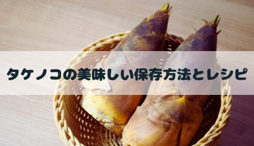 タケノコの美味しい保存方法とレシピ